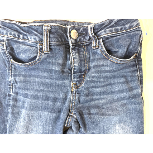 American Eagle Jeans Womens 4 Blue Next Level Stretch Skinny Denim Distressed - Picture 4 of 9